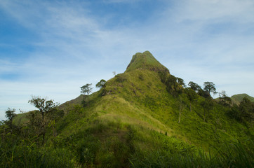 mountain and cloud in Kanchanaburi, khao chang peuk,thailand