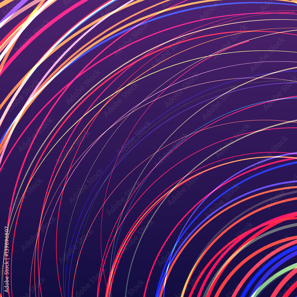Poster Abstract background with bright rainbow colorful lines wave