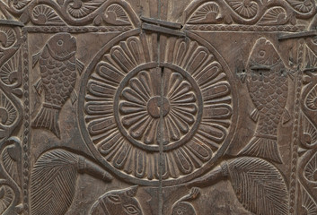 wood sculpture background texture