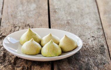 Meringue cookies. Selective focus