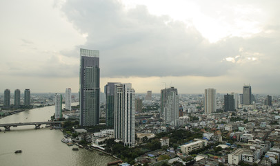 Fototapeta na wymiar top view of Bangkok city