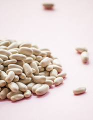 Heap of white beans