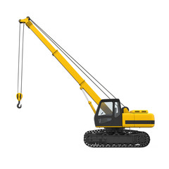 Crawler Crane Isolated