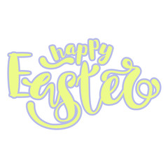 Fototapeta premium Inscription - Happy Easter. Lettering design. Handwritten typography. Vector