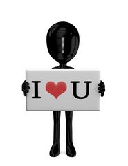I Heart U Black