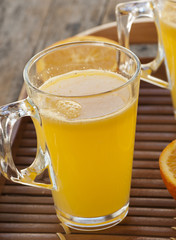 Freshly squeezed orange juice, close-up