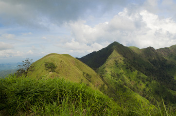 Fototapeta premium Top view of Mountain, Khao chang puak, Kanchanaburi, Thailand
