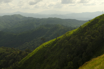 Top view of Mountain, Khao chang puak, Kanchanaburi, Thailand