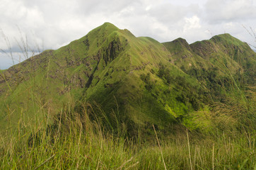 Fototapeta premium Top view of Mountain, Khao chang puak, Kanchanaburi, Thailand