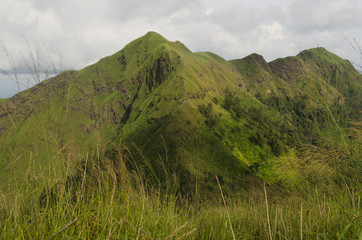 Fototapeta premium Top view of Mountain, Khao chang puak, Kanchanaburi, Thailand