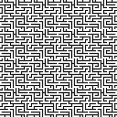 Seamless geometric pattern. Abstract maze background.
