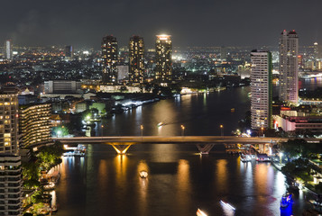 Obraz na płótnie Canvas Modern city view of Bangkok, Thailand. Cityscape.