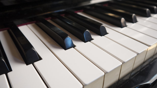 Close up Piano keys