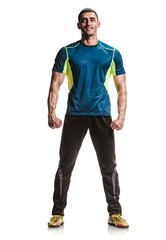 Professional fitness trainer full length