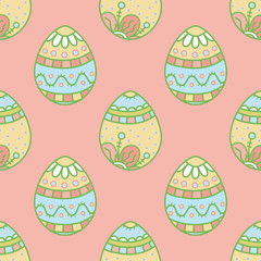 seamless pattern Easter eggs