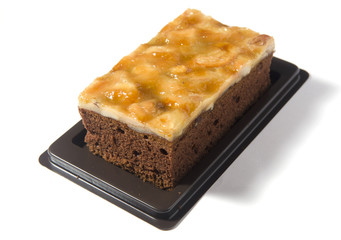 cashew nut brownie isolated on white background