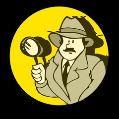 secret agent or detective spy