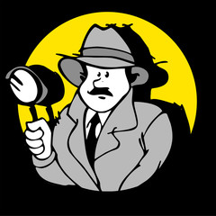 secret agent or detective spy