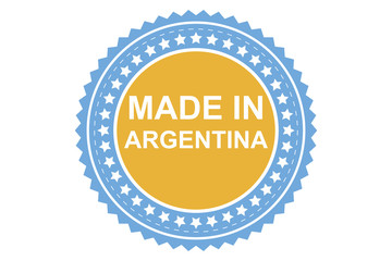 Made in argentina round logo, vector