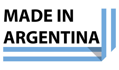 Made in argentina logo, vector