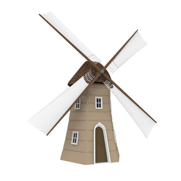 Dutch Windmill Isolated