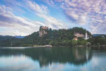 castle on the rock above Lake Bled