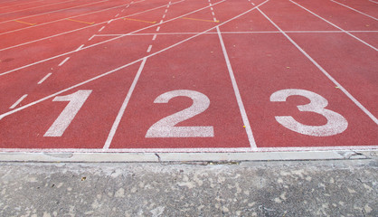 Athletics Track Lane Numbers