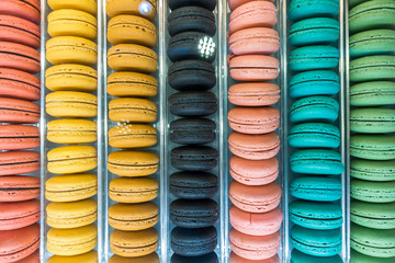 Colorful Macarons. Patterns and colors