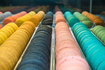 Colorful Macarons. Patterns and colors