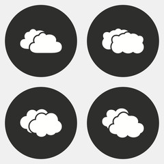 Clouds sky icon set.