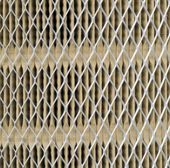 close up of Used and dirty automobile air filter