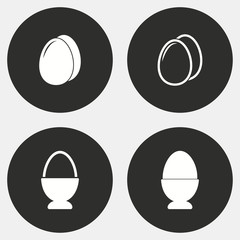 Egg icon set.