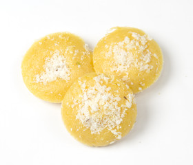 dessert thai sweet sugar palm cake isolated on white