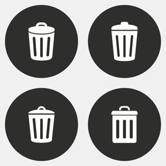Bin icon set.