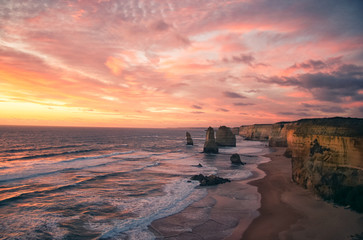 12 Apostel bei Sonnenuntergang, Great Ocean Road, Australien