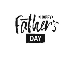 Obraz premium Happy Father s day lettering modern calligraphy style. Handwritten keywords .The text greeting templates greeting card for Father. Vector
