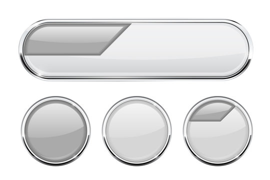 White and gray buttons
