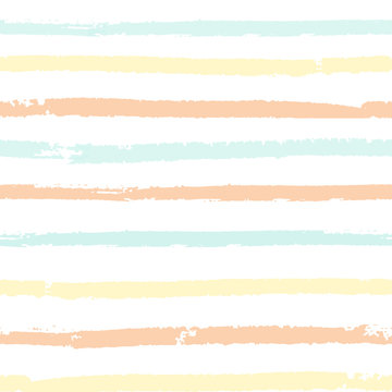 Seamless pattern with pastel color painted stripes