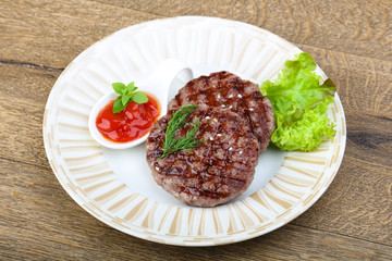 Grilled burger cutlet