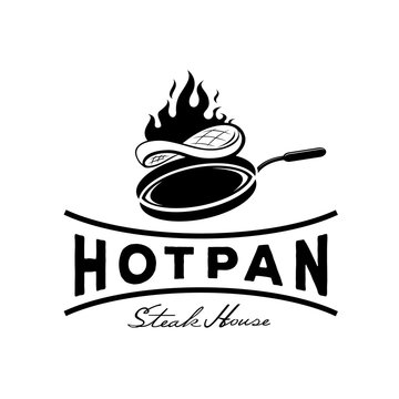 hot pan steak house logo