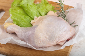 Raw chicken legs