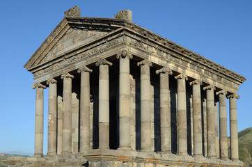Naklejka premium Temple of Garni, a first century Hellenic temple near Garni, Armenia. UNESCO World heritage site