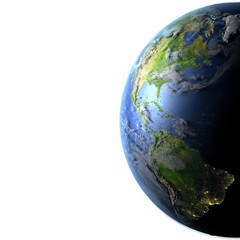 Americas on planet Earth