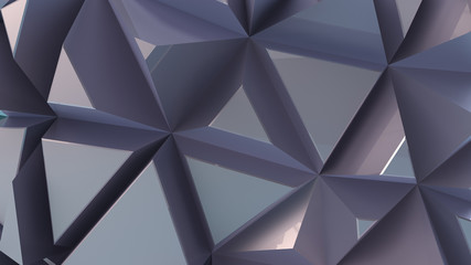 Glossy background from extruded triangles. Metal surface