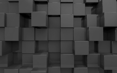Background from extruded squares, black color