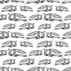 Fast car pattern for seamless background.