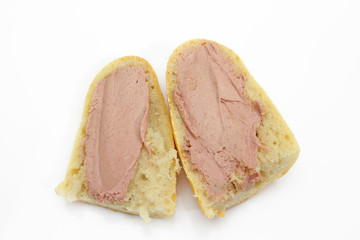 tartines de mousse de foire de porc