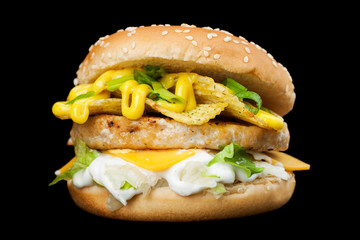 A delicious burger