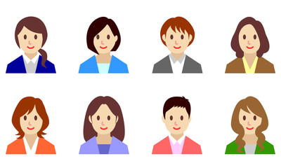 女性　髪型　スーツ