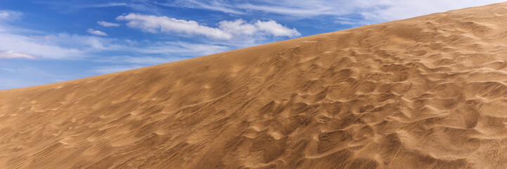 Desert dunes sand in Maspalomas Gran Canaria